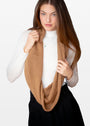 Bufanda de alpaca bebé color caramelo